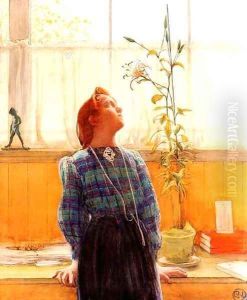 Lisbeth And Lillies by Carl Larsson