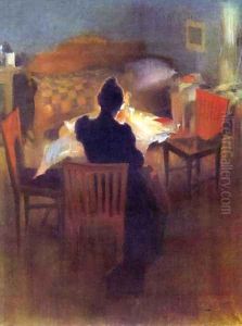 Light Interior in Mora by Carl Larsson