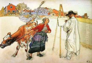 On The Farm by Carl Larsson