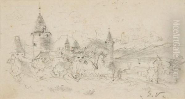 Chateau Breton - Arbres En Bord De Riviere - view 1