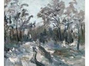 Paysage De Neige by Emmanuel De La Villeon