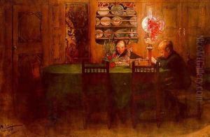 The homework by Carl Larsson