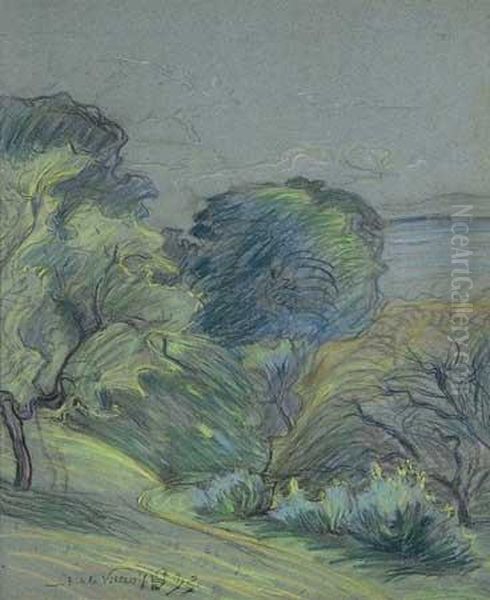 Pastel Sur Papier Maroufle Sur Toile - view 1