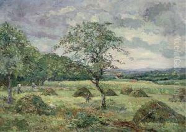 Les Foins Dans Le Champ Du Parc - view 1