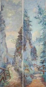 Chemin La Covatanne, Suisse 1902 by Emmanuel De La Villeon