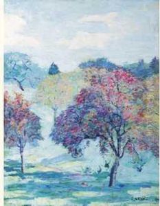 Arbres Au Printemps by Emmanuel De La Villeon