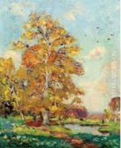 Paysage Au Grand Arbre by Emmanuel De La Villeon