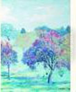Arbres Au Printemps by Emmanuel De La Villeon