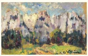 Rochers De La Grande Chartreuse, Vers 1934 by Emmanuel De La Villeon