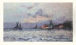 Les Moulins En Hollande by Emmanuel De La Villeon