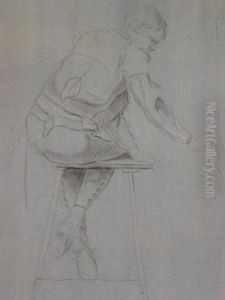 Etude D?homme Assis De Dos by Gerard de Lairesse
