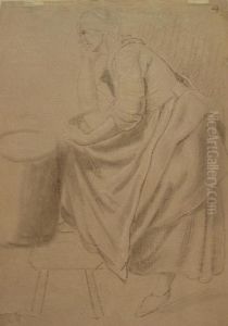 Etude De Femme Portant Un Seau by Gerard de Lairesse