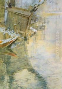 Washhouse By The River Loing by Carl Larsson