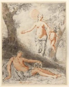 Two Mythological Scenes: Venus And Adonis; Diana And Endymion by Gerard de Lairesse