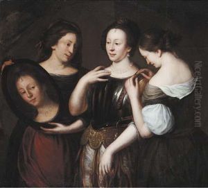 A Queen And Her Attendants At Her Toilet by Gerard de Lairesse
