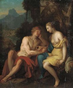 Seated Classical Lovers by Gerard de Lairesse