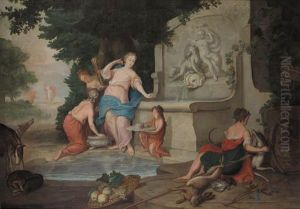 The Toilet Of Diana - A Dessus-de-porte by Gerard de Lairesse
