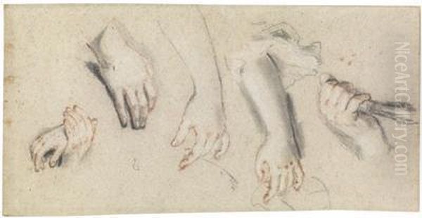 A Study Sheet With Hands - view 1