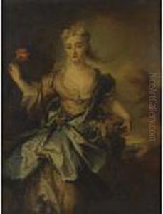 Portrait De Jeune Femme De Trois-quarts by Nicolas de Largillierre