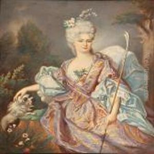 A Classic Lady With Her Dog