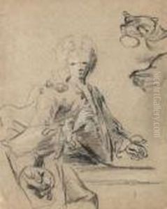 Portrait D'homme Prisant Du Tabac by Nicolas de Largillierre