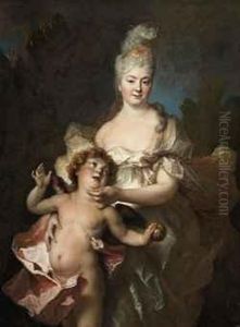 Portrait Of A Lady As Venus, Three-quarter-length, In Alandscape