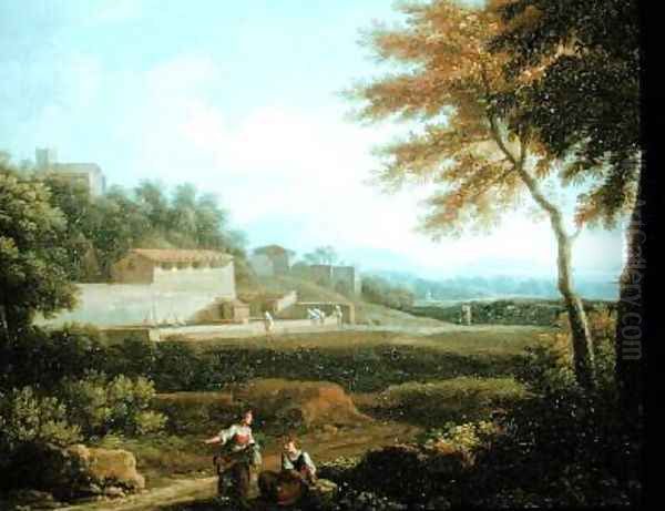 Landscape with Figures at Rest with a Town Beyond - view 1