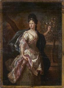 Portrait D'helene Lambert, Fille Du President Lambert Mariee Amonsieur De Motteville by Nicolas de Largillierre