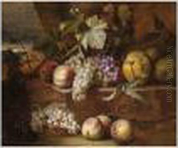Nature Morte Aux Raisins, Coings Et Peches - view 1