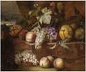 Nature Morte Aux Raisins, Coings Et Peches by Nicolas de Largillierre