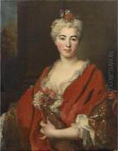 Portrait Of Marguerite Elisabeth De Largillierre (1701-1756), The Artist's Daughter by Nicolas de Largillierre