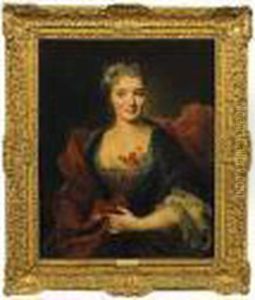 Portrait D'une Femme De Qualite En Robe Bleue Portrait D'une Femme De Qualite En Robe Bleue