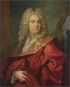 Portrait Of A Gentleman, Half Length, Wearing A Red Cape