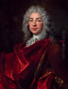 Portrait Of A Gentleman, Half-length, In A Brown Coat And Crimson Shawl