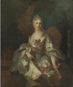 Portrait Of A Lady, Said To Be Marie-elisabeth Le Fevre De Caumartin by Nicolas de Largillierre