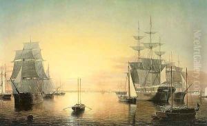 Boston Harbor 1850-55 by Fitz Hugh Lane