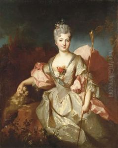 Portrait De La Marquise De Rochebrune by Nicolas de Largillierre