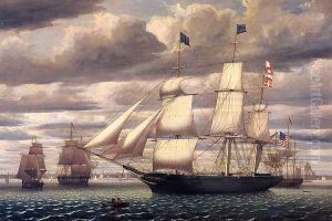 Clipper Ship 'Southern Cross' Leaving Boston Harbor by Fitz Hugh Lane