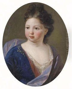 Portrait Of A Young Woman. by Nicolas de Largillierre