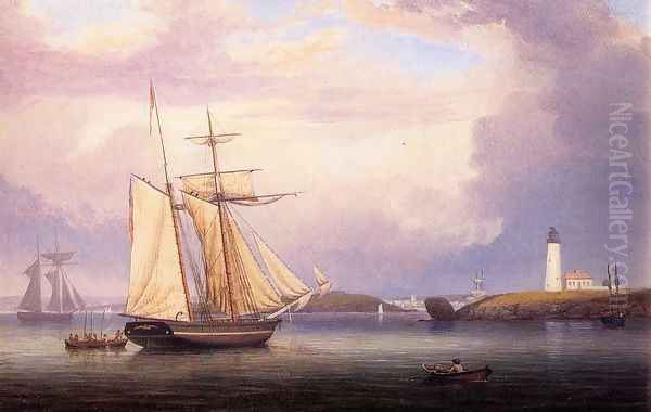 Drying Sails off Ten Pound Island - view 1