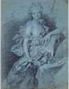 Etude Pour Le Portrait D'une Femme Et De Sa Fille by Nicolas de Largillierre