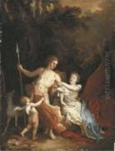 Venus And Adonis by Nicolas de Largillierre
