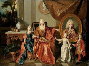 Portrait Of The Bocquet D'anthenay Family
