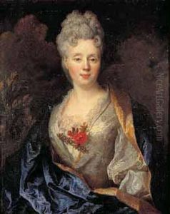 Portrait D'une Dame De Qualite A La Draperie Bleue
