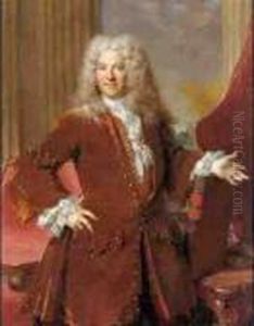 Portrait Of Seigneur De Landreville by Nicolas de Largillierre