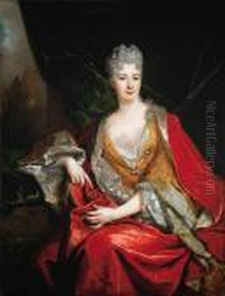 Portrait Of Mademoiselle De
Saulx-tavannes, Marquise De Larochethulon, Seated Three-quarter Length - view 1