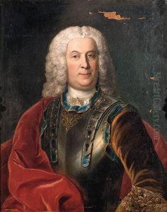 Portrait Of A Gentleman, Half-length In Brown Coat, A Breast Plateand A Crimson Wrap