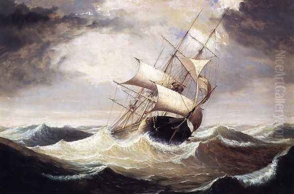 Three-Master in Rough Sea 1856 - view 1