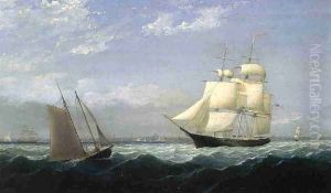 Ships in Boston Harbor by Fitz Hugh Lane