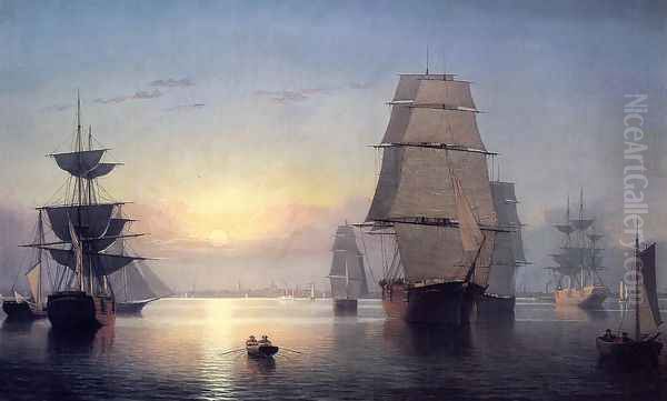 Boston Harbor at Sunser - view 1